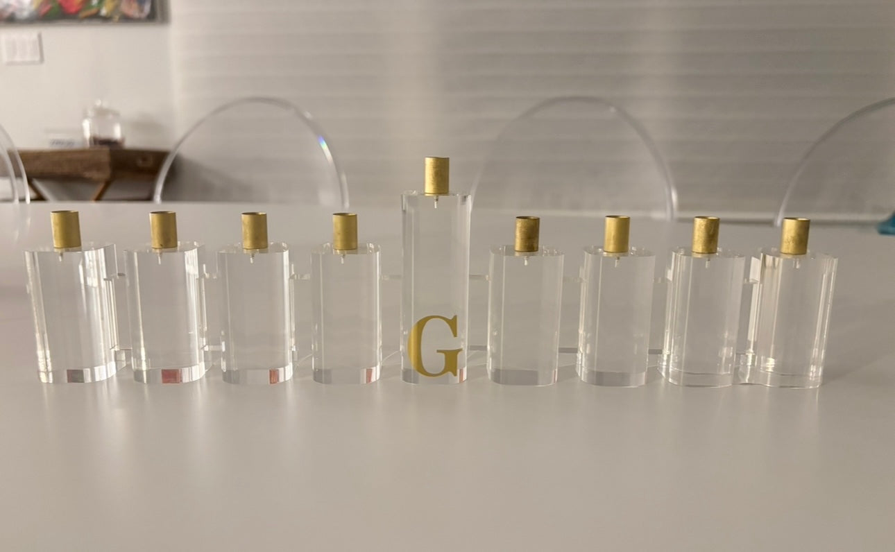 Personalized rounded acrylic menorah (candles are not included)