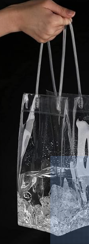 Personalized portable clear pvc wine holder and carrier