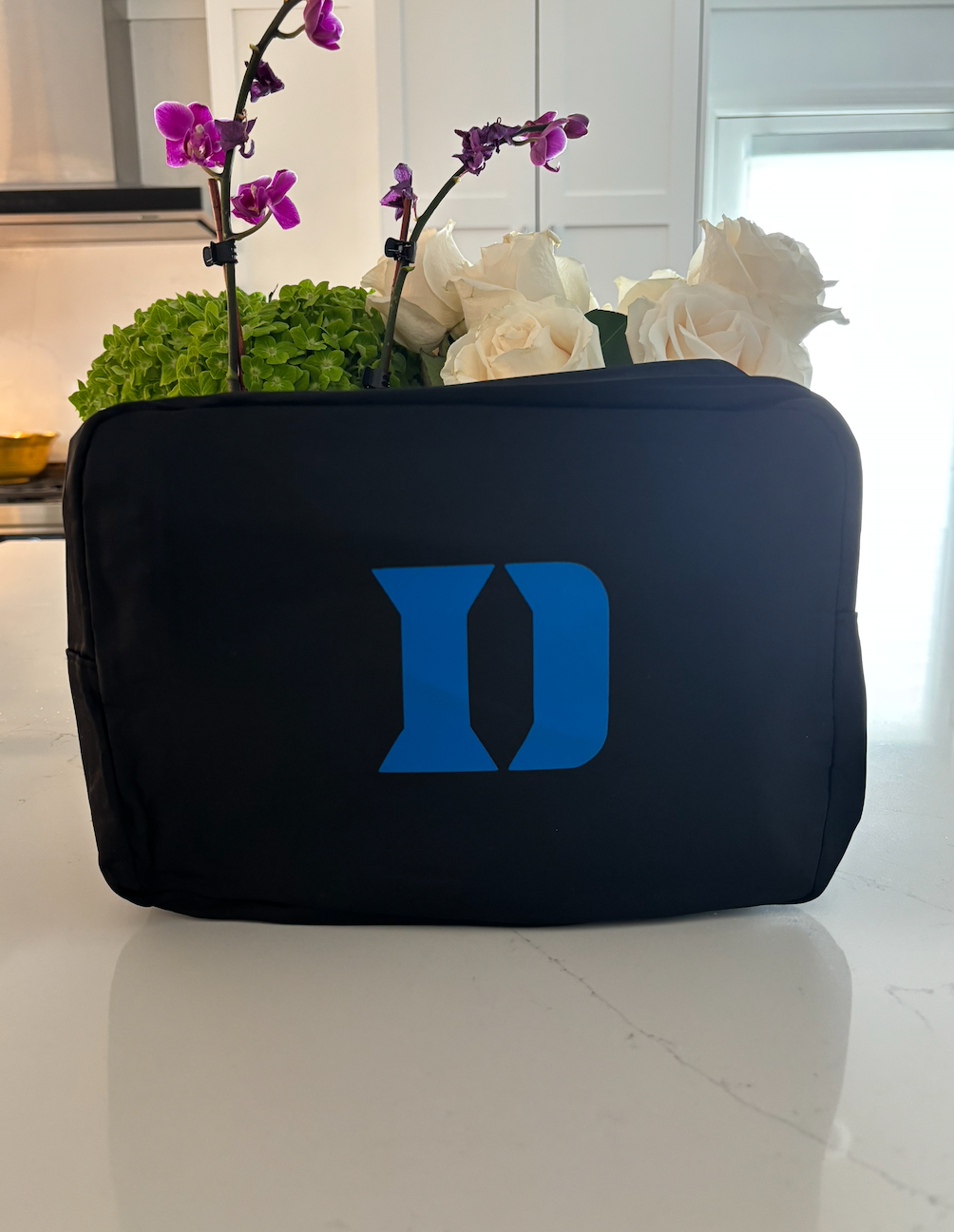 Personalized nylon makeup bag with your college logo