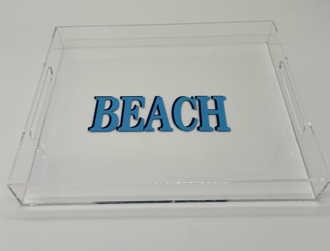 Customizable 11" x 14" acrylic serving tray