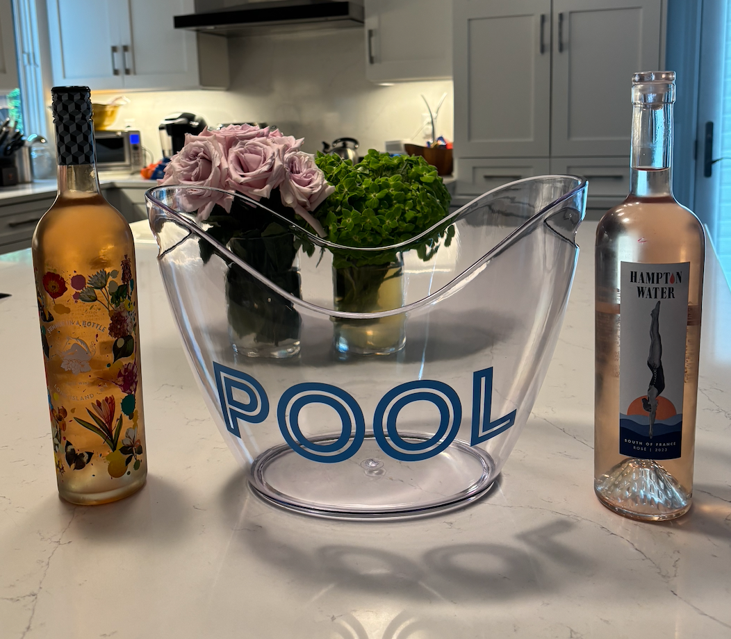Personalized clear acrylic large 8 L ice bucket - POOL