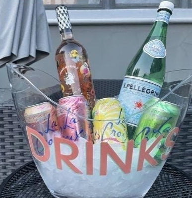 Personalized clear acrylic large 8 L ice bucket - DRINKS