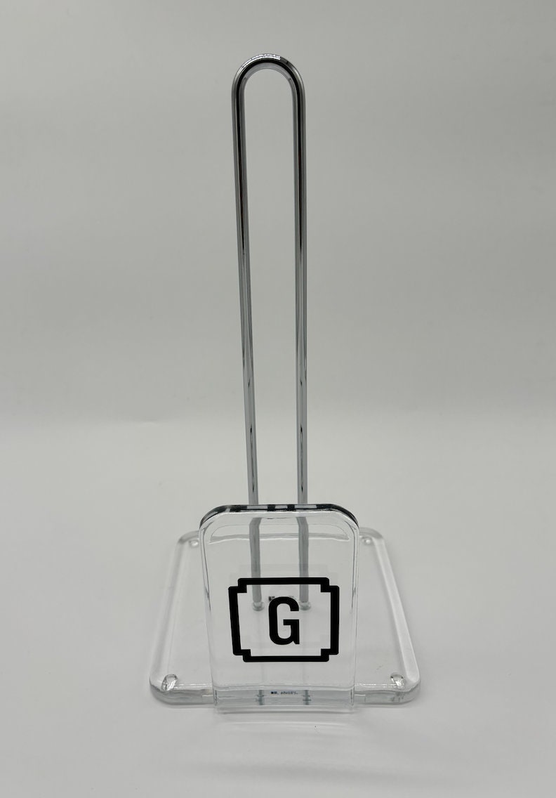 Personalized clear acrylic monogramed paper towel dispenser