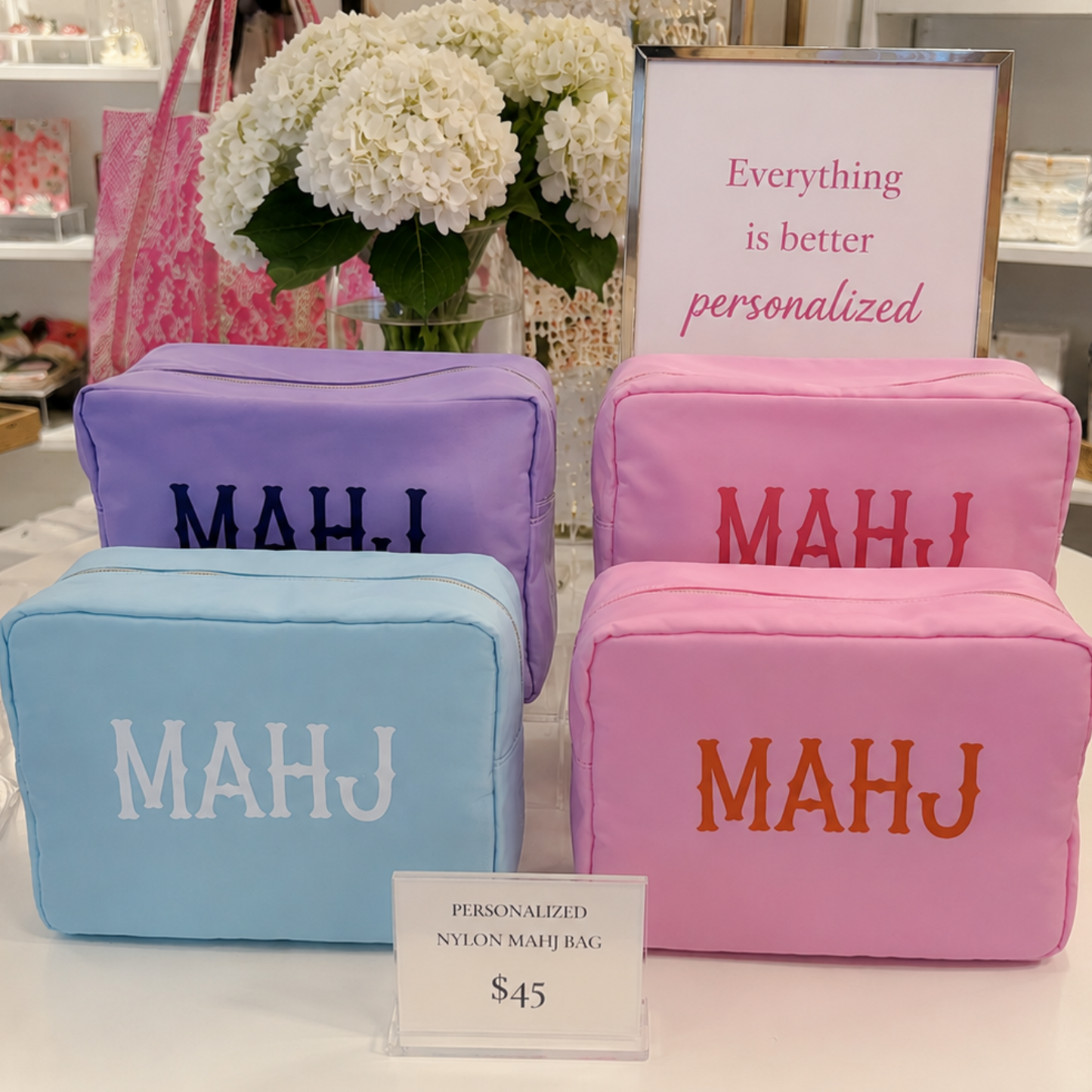 Nylon Mahj bag 11" x 5" x 7"
