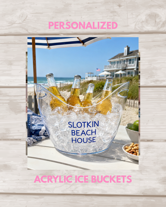 Personalized acrylic 8 L ice bucket - SLOTKIN BEACH HOUSE