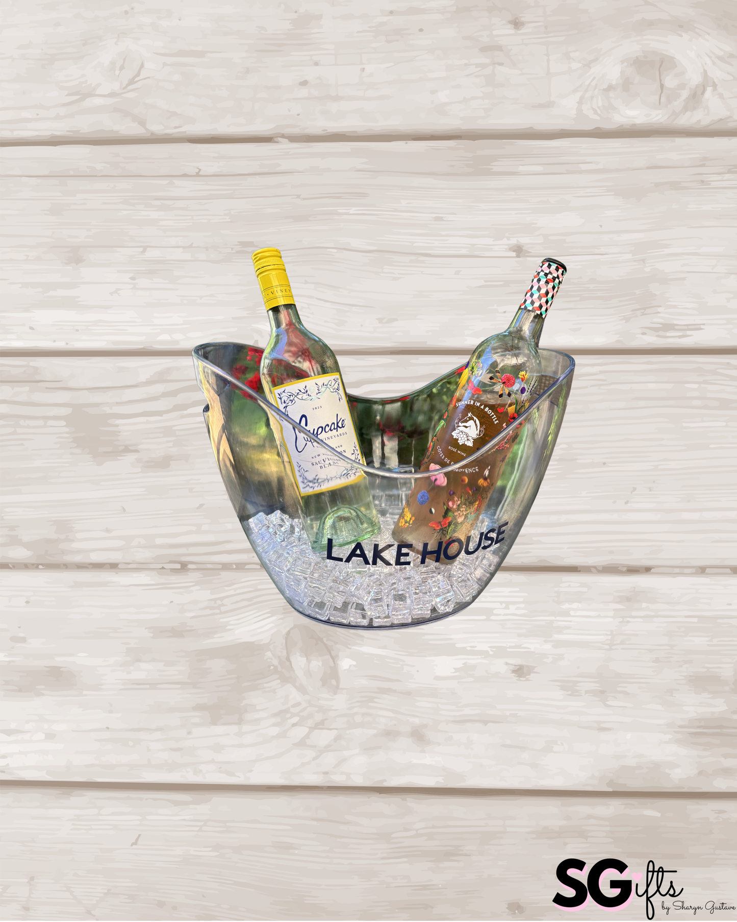 Personalized acrylic 8 L ice bucket - Lake House
