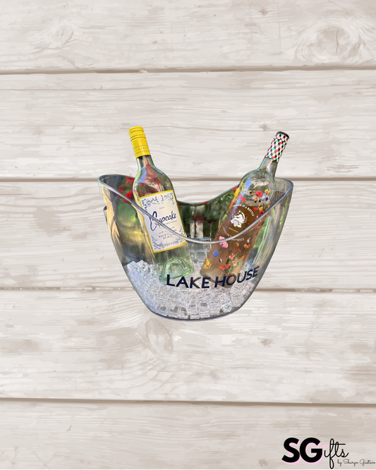 Personalized acrylic 8 L ice bucket - Lake House