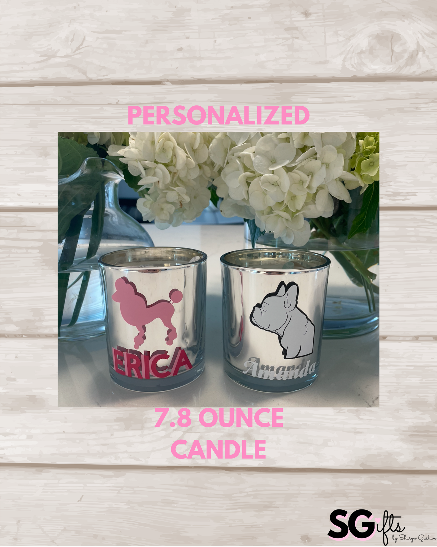 Personalized candle - bourbon amber - 7.8 ounce