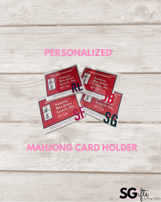 Personalized clear mahjong card holder