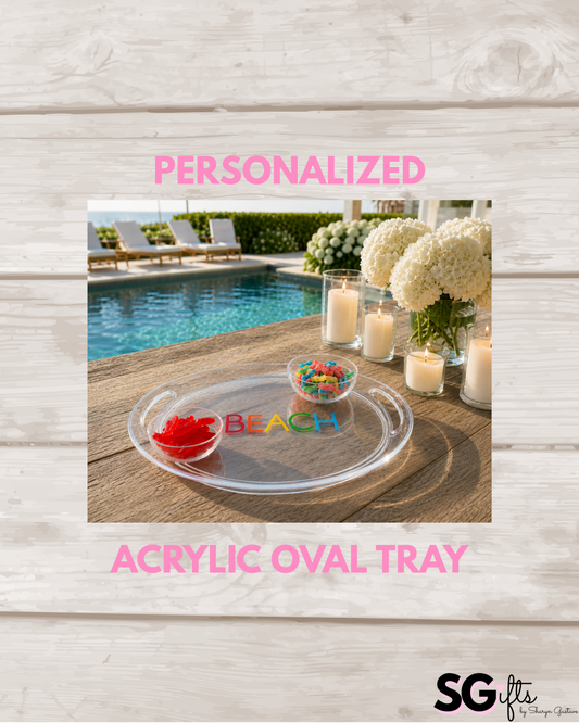 Personalized Acrylic oval Tray