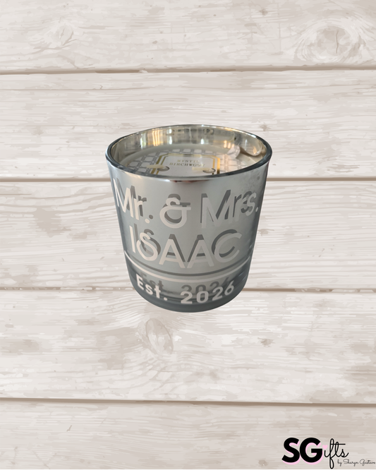 Personalized candle - mystic birchwood - 40 ounce