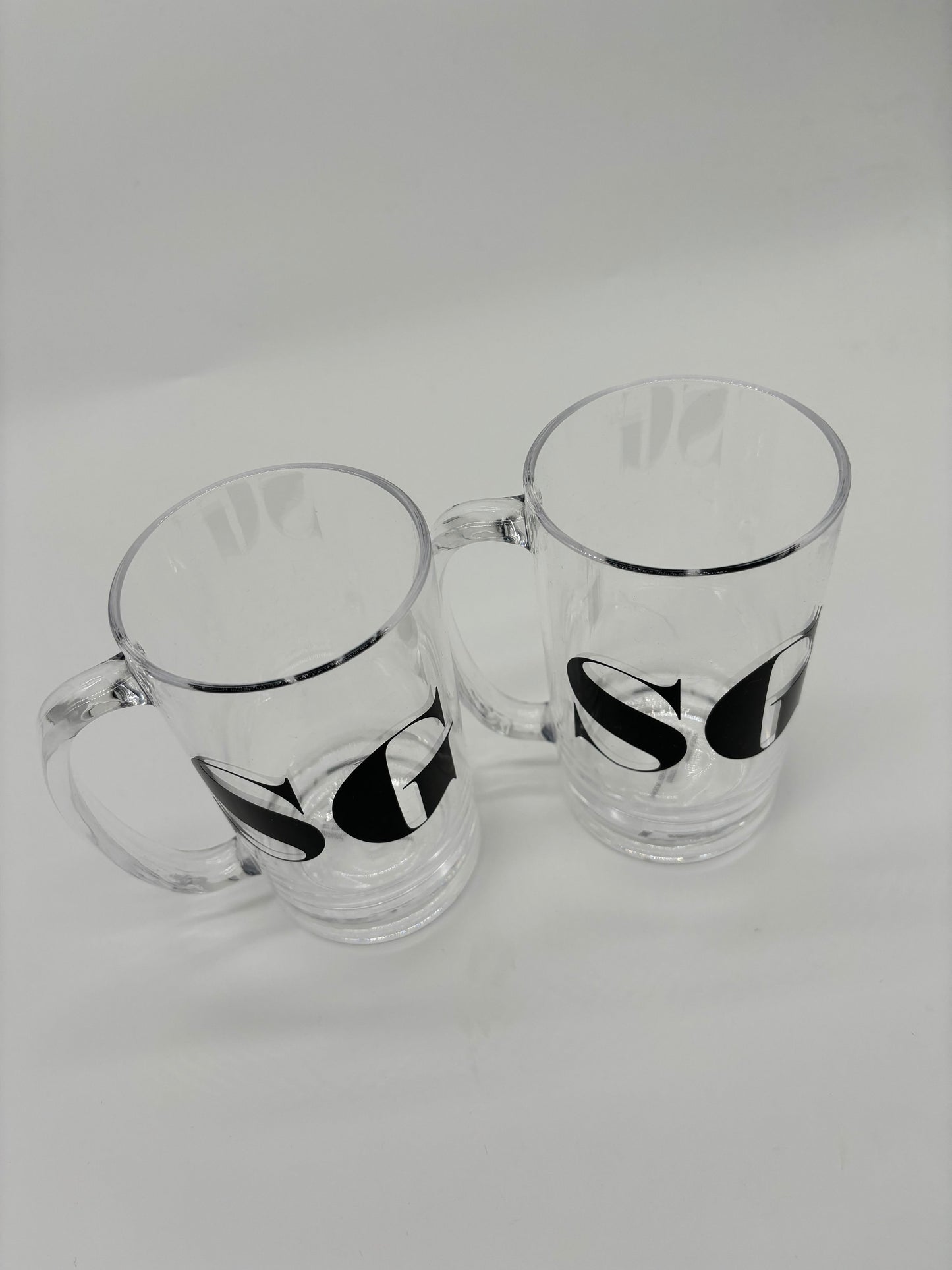 Set of personalized acrylic beer mugs - comes with 2 mugs