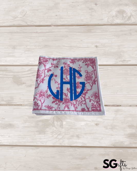 Personalized mahjong card holder - pink