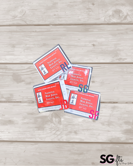 Personalized clear mahjong card holder