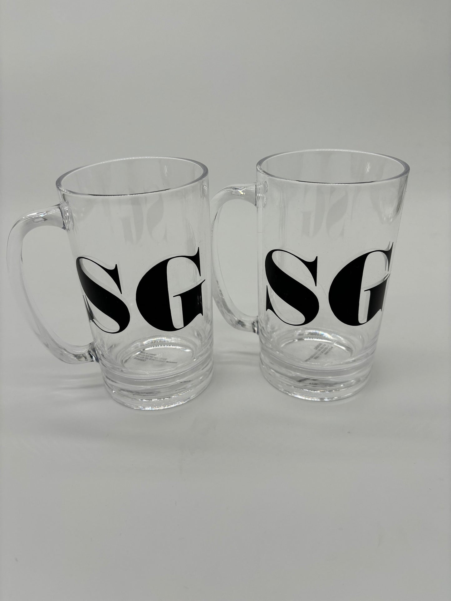 Set of personalized acrylic beer mugs - comes with 2 mugs