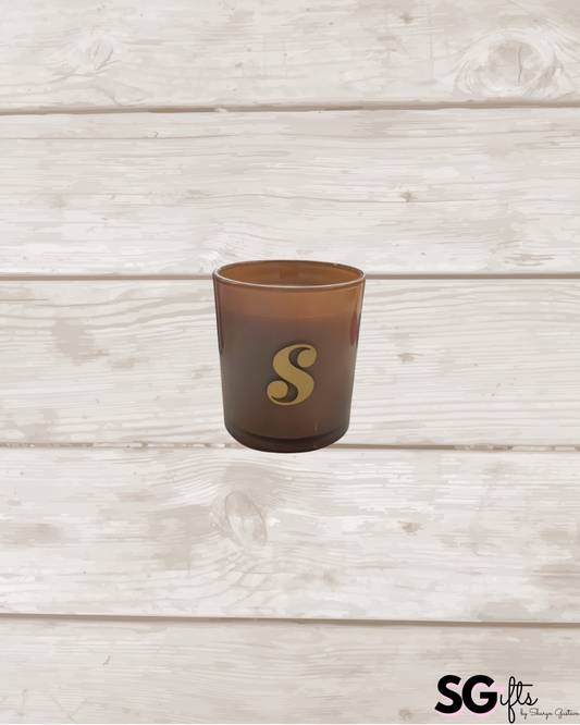 Personalized candle- Teakwood slate