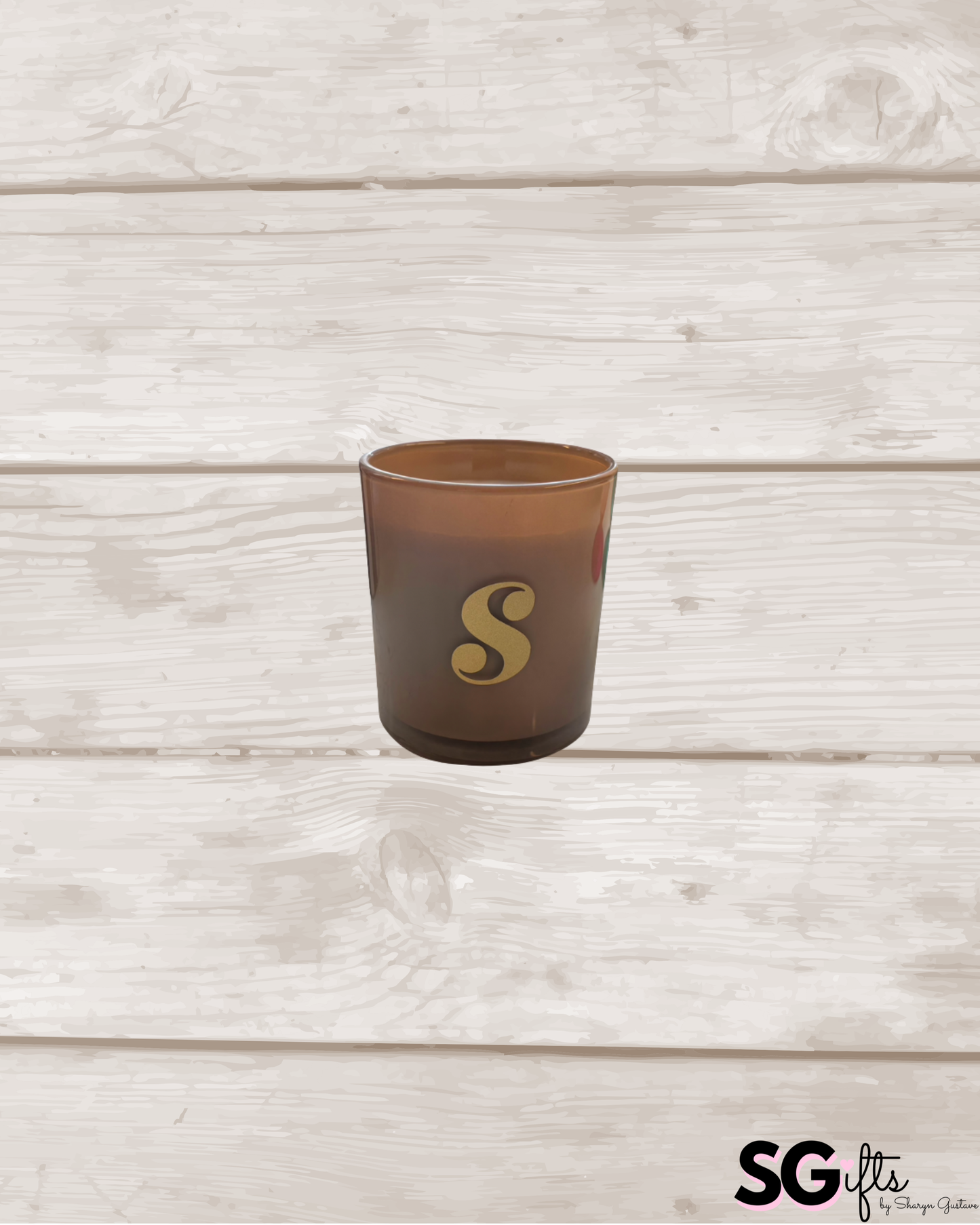 Personalized candle- Teakwood slate