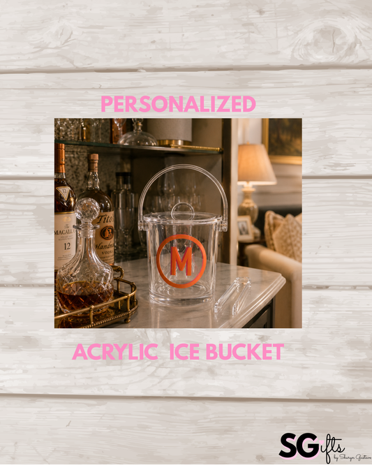 Personalized acrylic 1 1/2 quart ice bucket