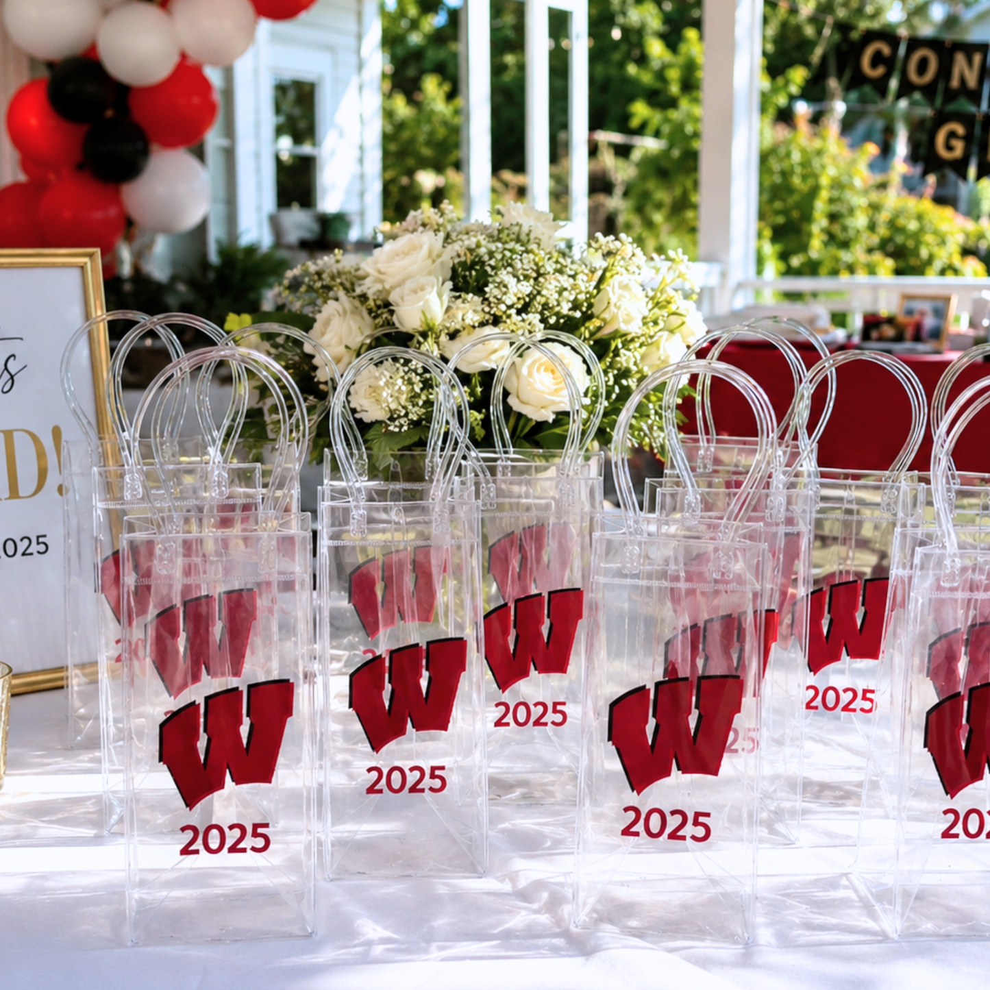 Personalized portable clear pvc wine holder and carrier