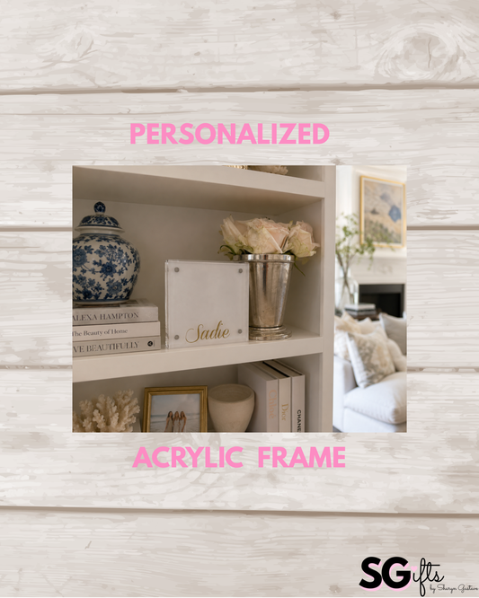 Personalized thick acrylic magnetic frame 4" x 4"