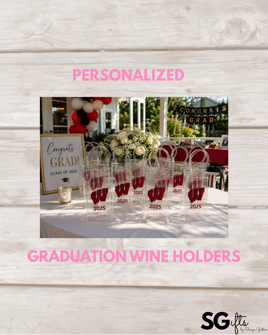 Personalized portable clear pvc wine holder and carrier