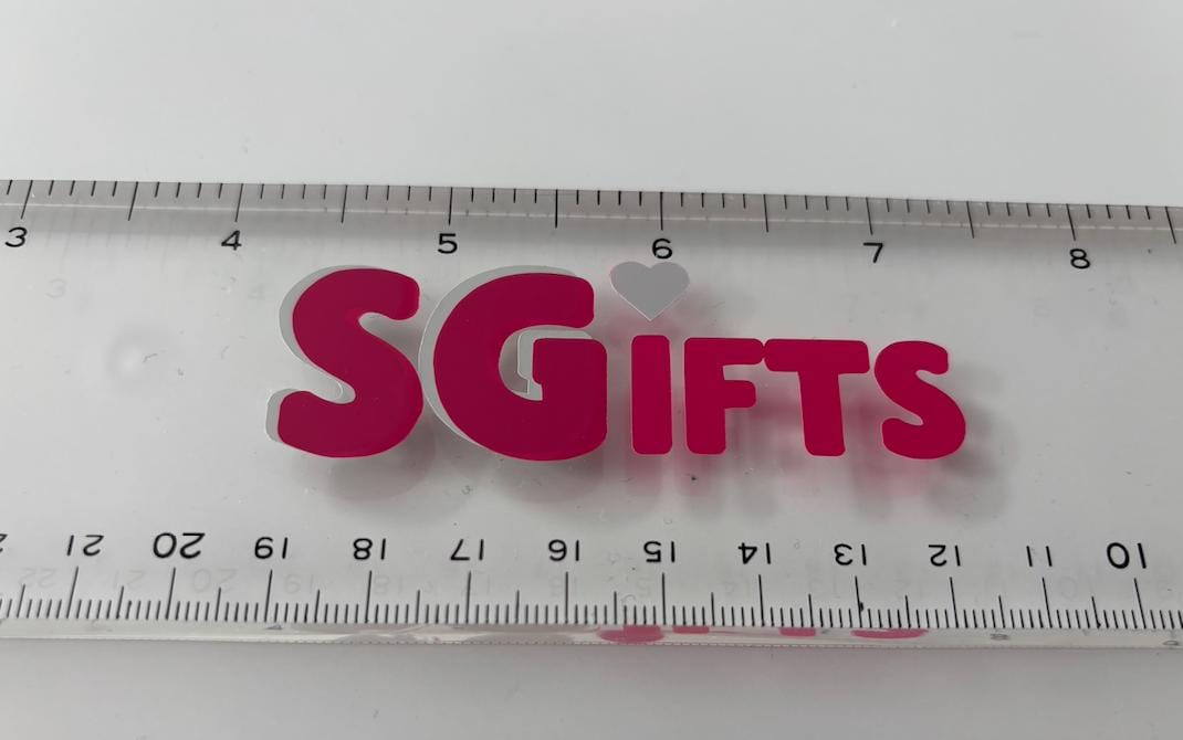 Personalized clear acrylic ruler