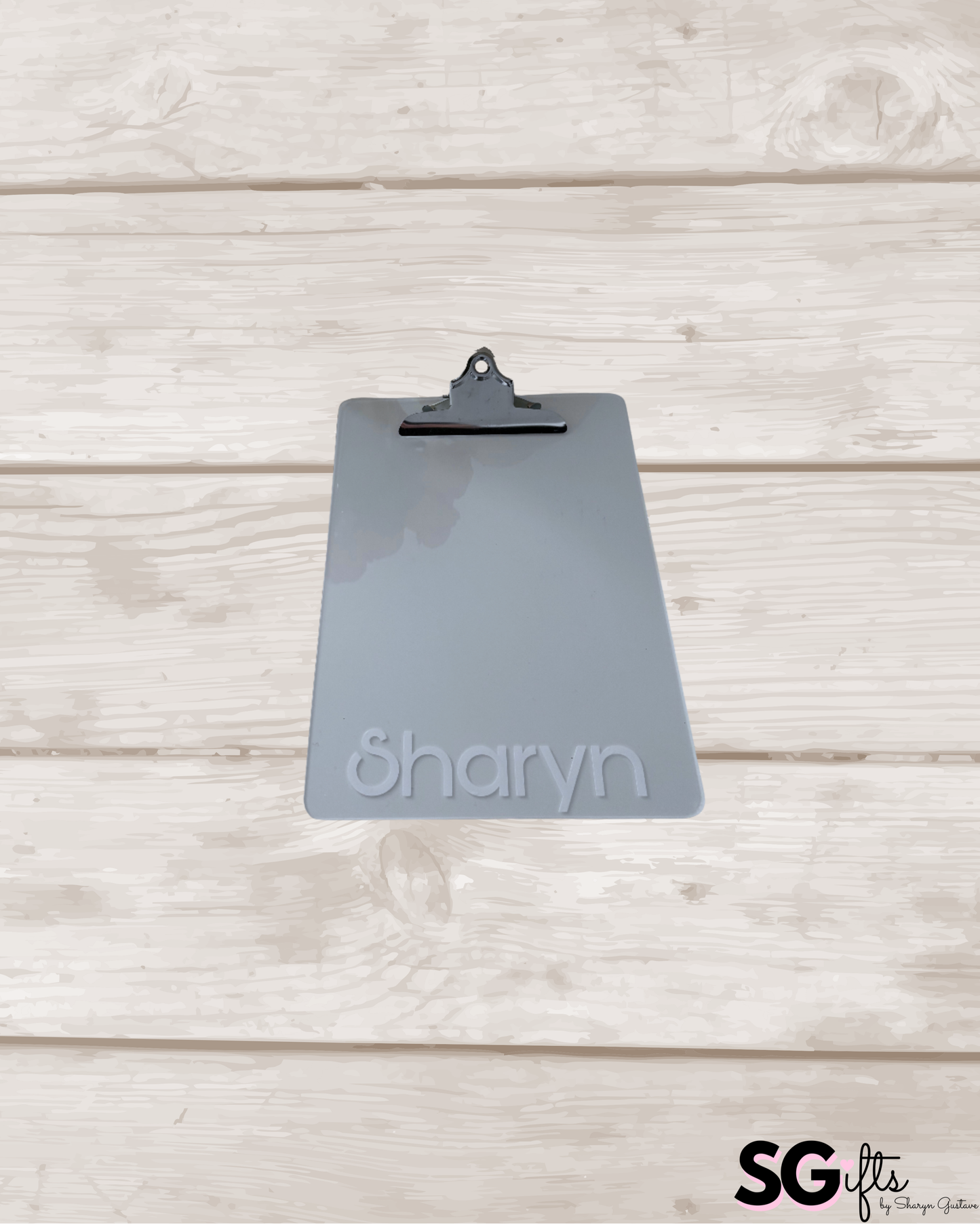 8.5" x 12" personalized acrylic clipboard