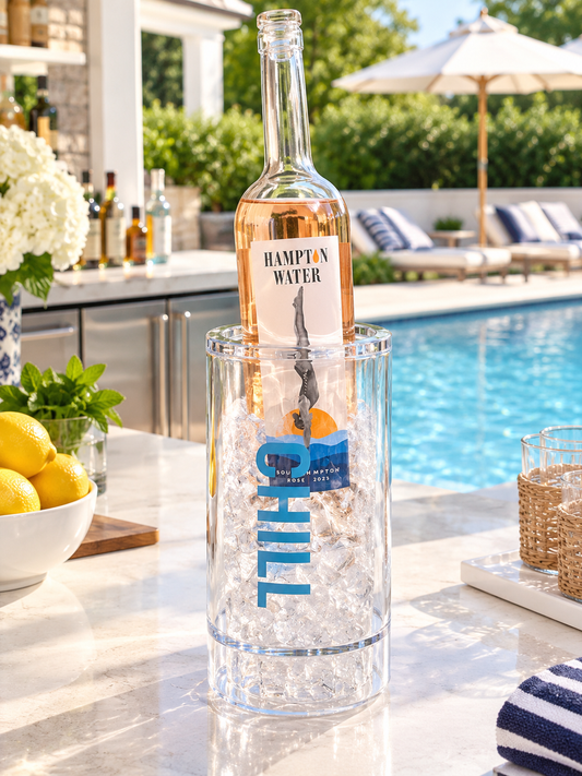 Personalized double wall acrylic wine chiller