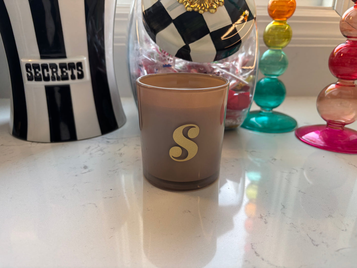 Personalized candle- Teakwood slate