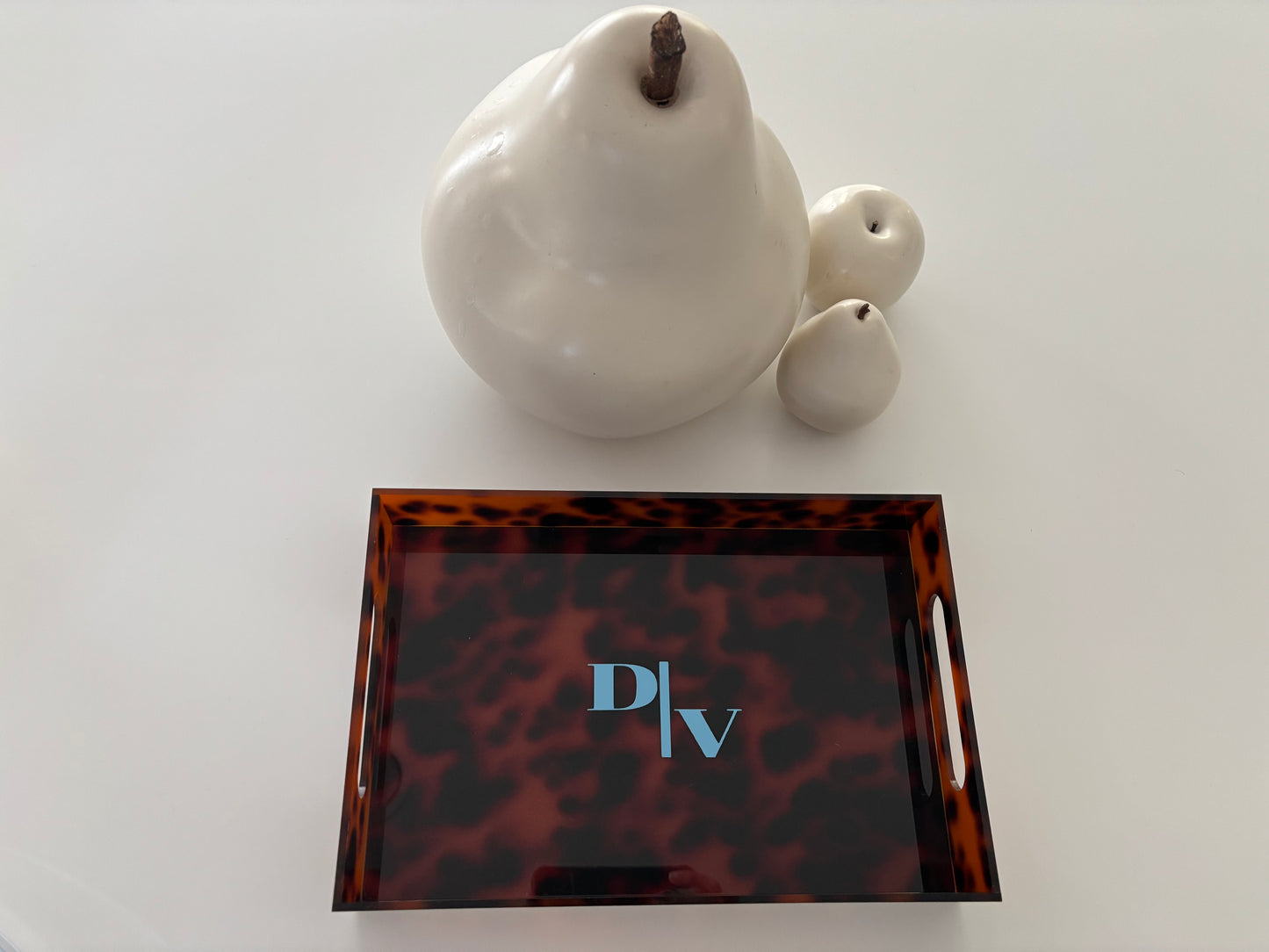 Personalized 8" x 12" tortoise acrylic tray