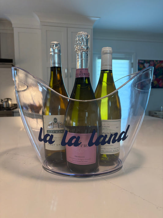 Personalized clear acrylic large 8 L ice bucket -La La Land