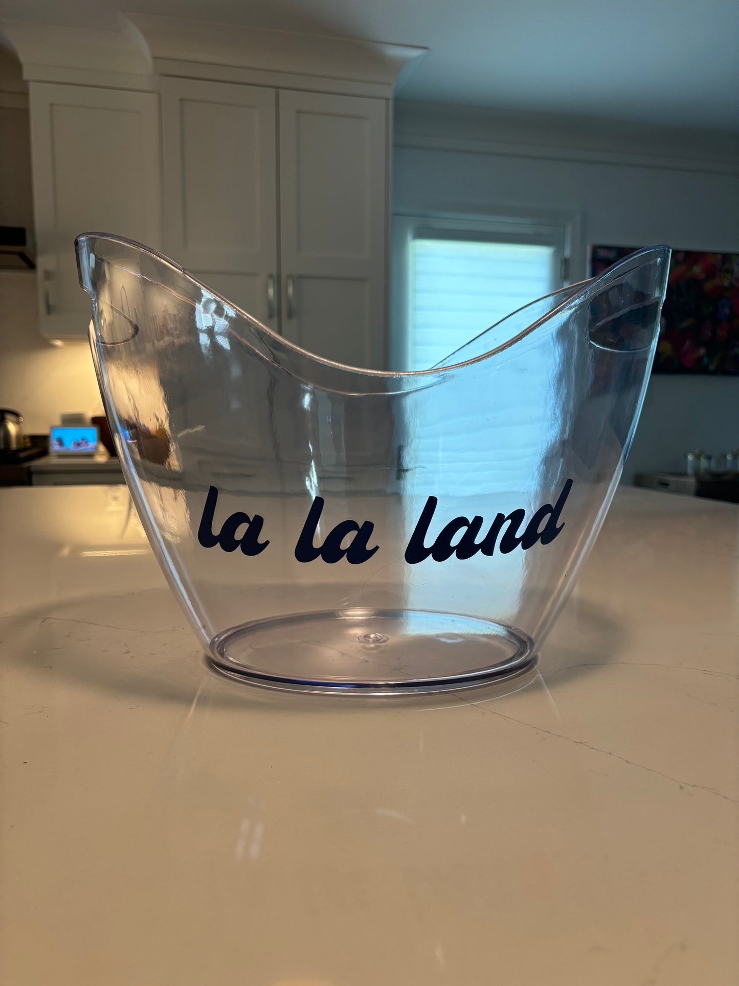 Personalized clear acrylic large 8 L ice bucket -La La Land