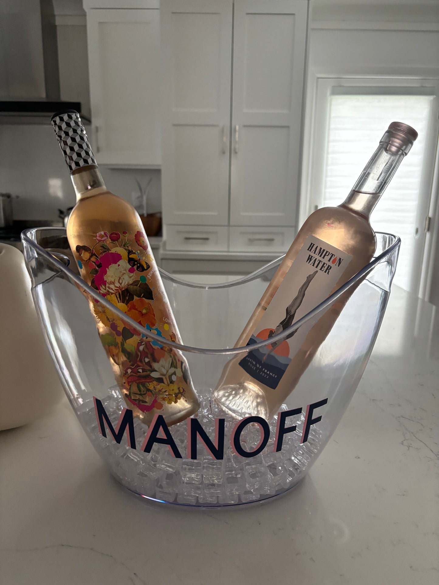 Personalized clear acrylic large 8 L ice bucket -MANOFF
