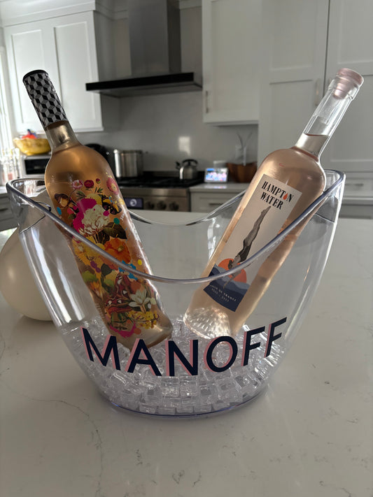 Personalized clear acrylic large 8 L ice bucket -MANOFF