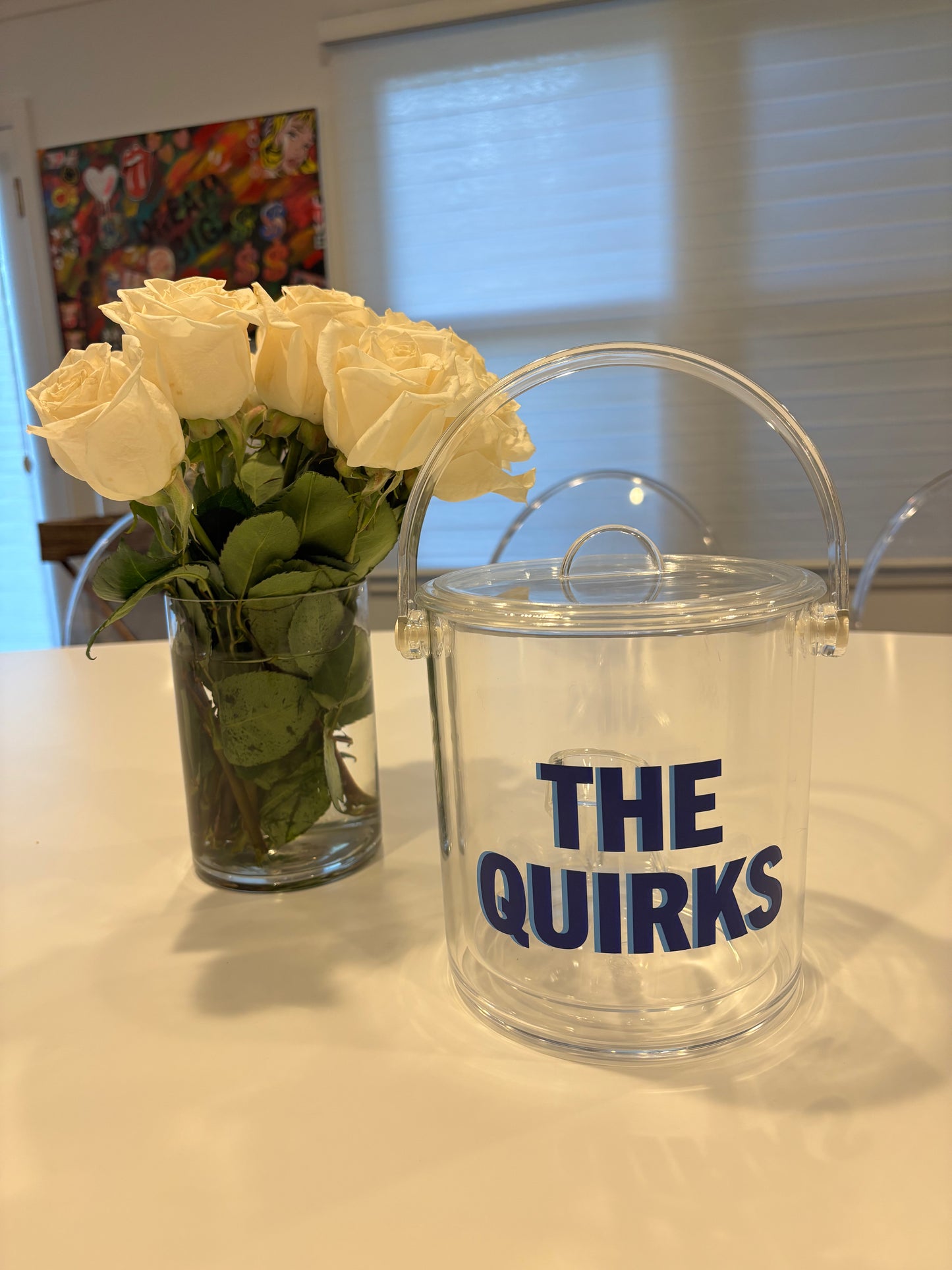 Personalized clear acrylic 1 1/2 qt double wall ice bucket - The Quirks