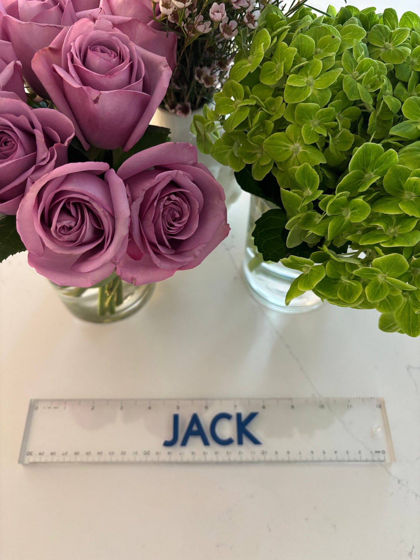 Personalized clear acrylic ruler