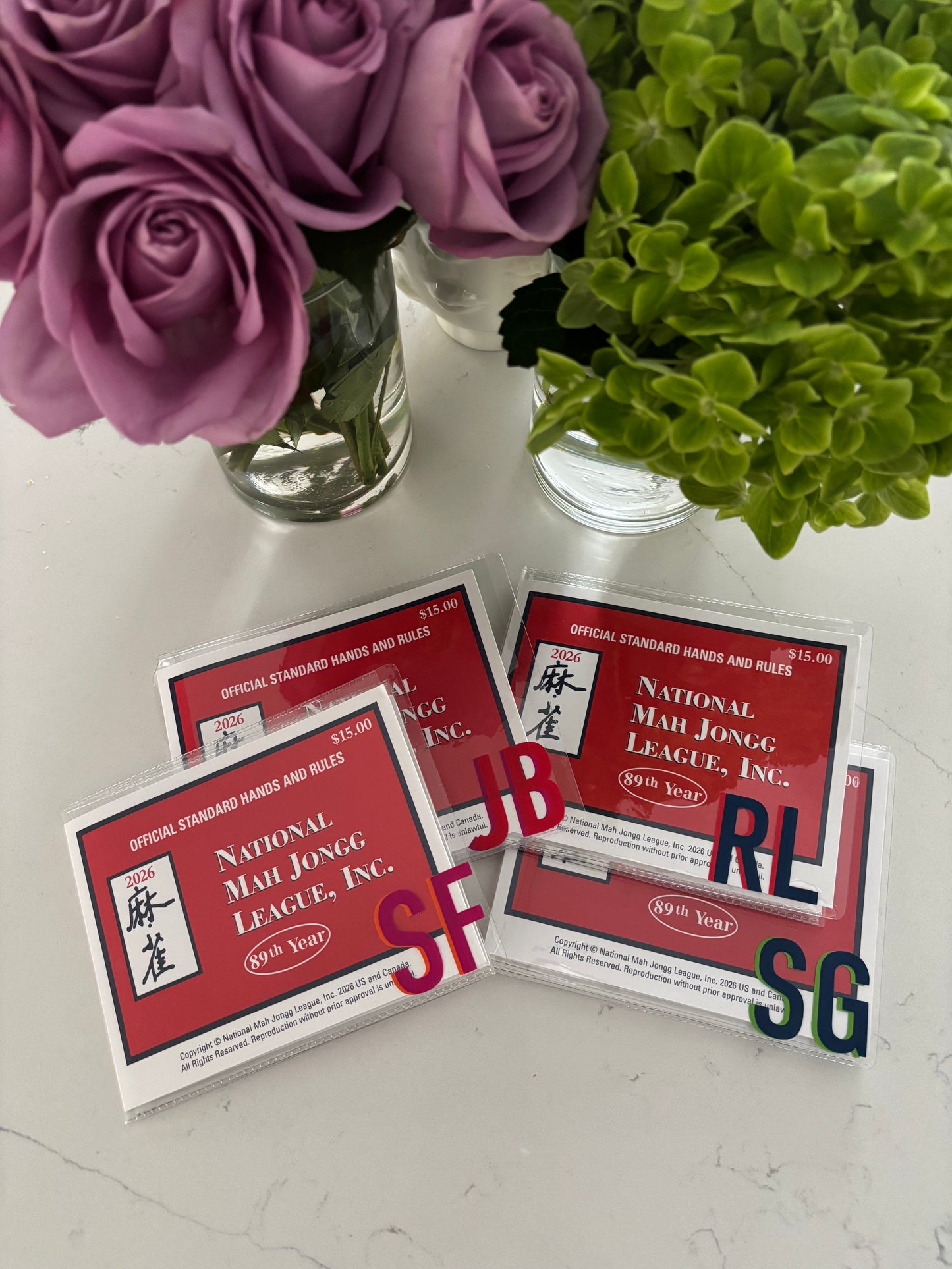 Personalized clear mahjong card holder