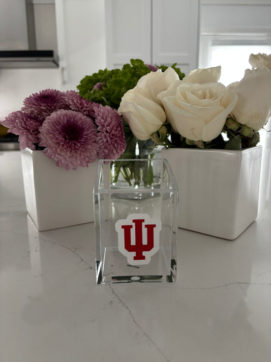 Personalized 2" x 3"  acrylic pencil/ pen organizer with your college