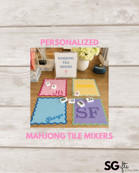 Personalized scalloped mahjong shuffler/mixer