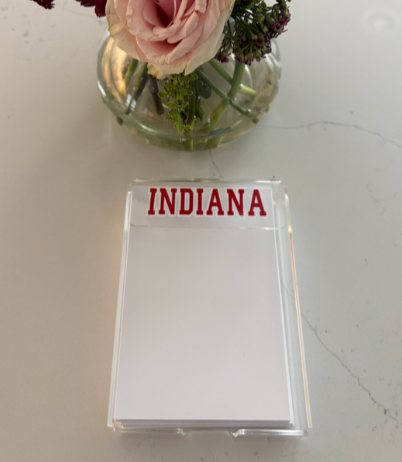 personalized clear acrylic college memo holder (4" x 6" paper included)