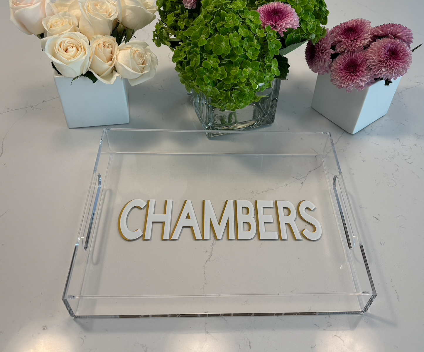 Customizable 11" x 14" acrylic serving tray