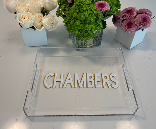 Customizable 11" x 14" acrylic serving tray