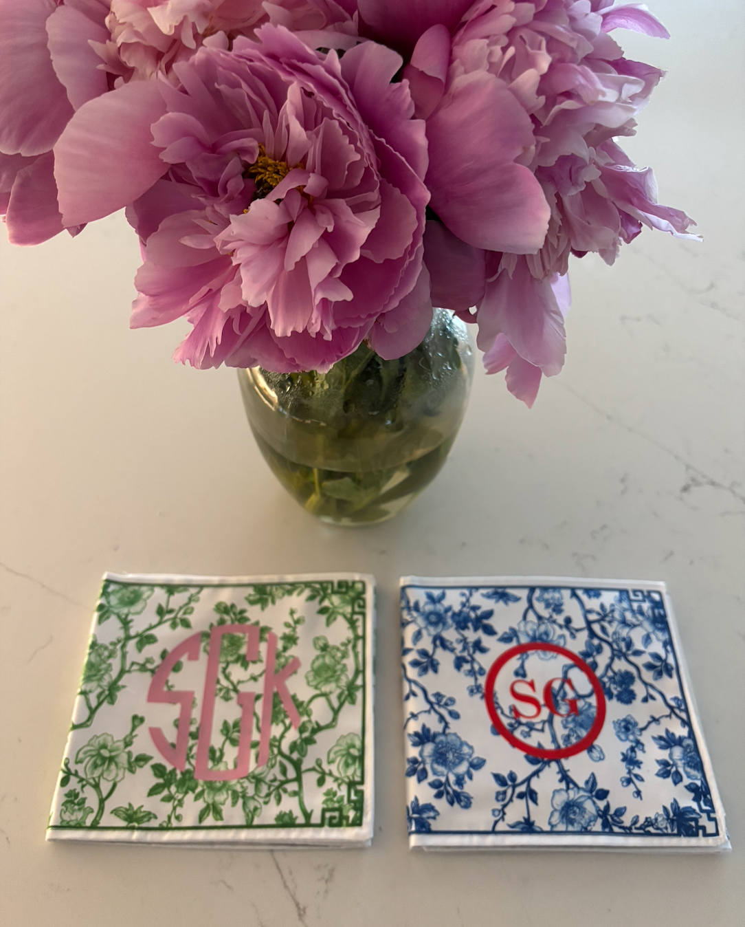 Personalized mahjong card holder - blue