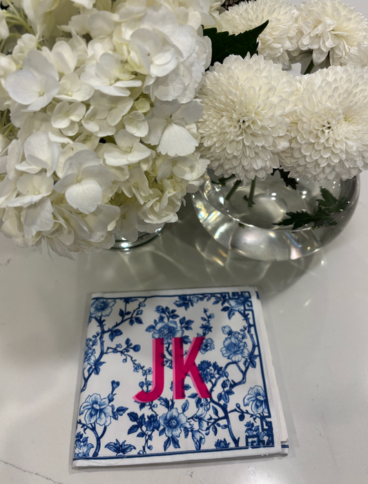 Personalized mahjong card holder - blue