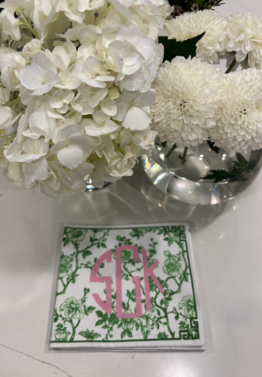 Personalized mahjong card holder - green