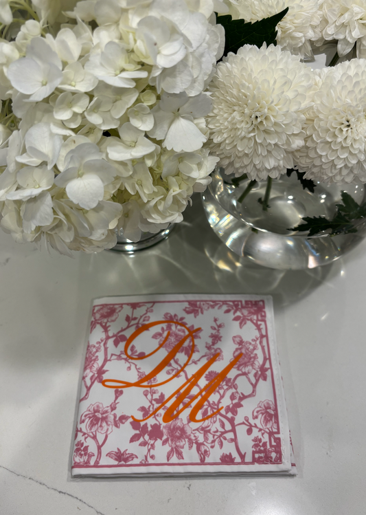 Personalized mahjong card holder - pink