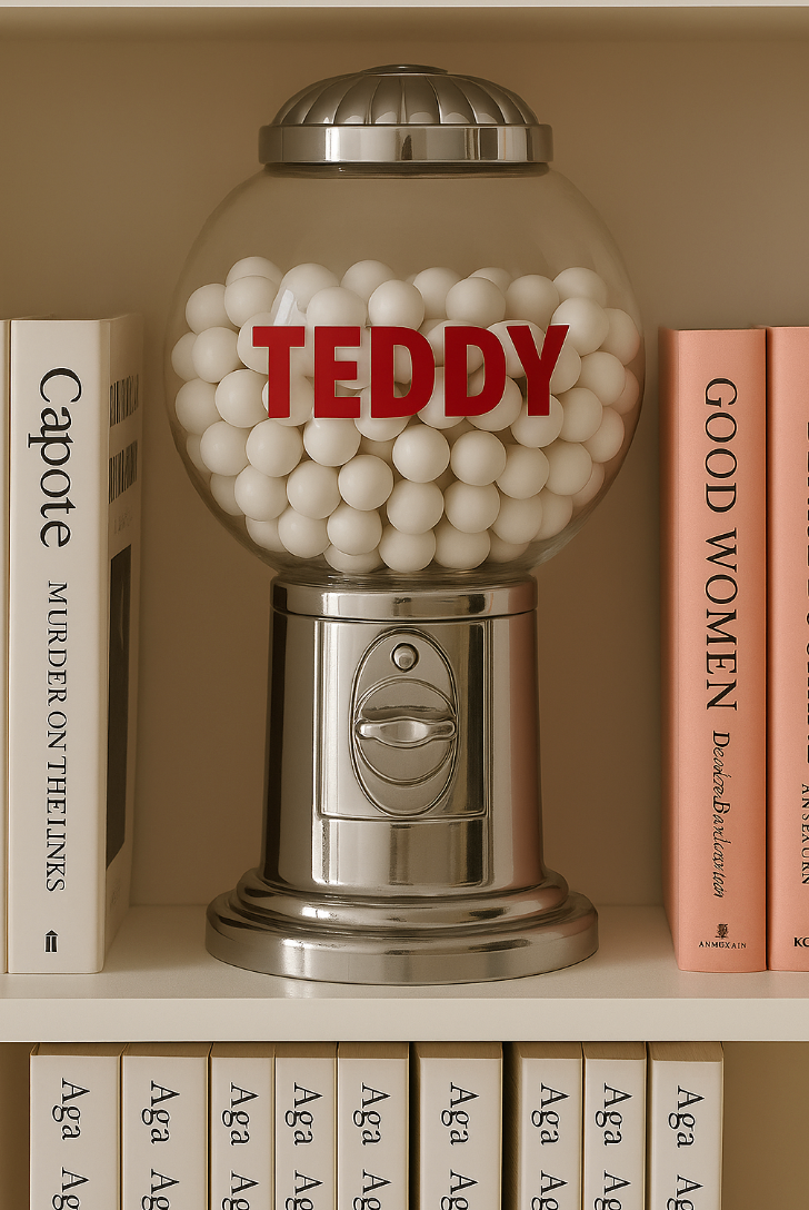 Personalized SILVER metal gumball machine (gumballs not included)