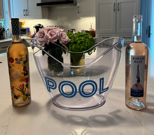 Personalized clear acrylic large 8 L ice bucket  - POOL