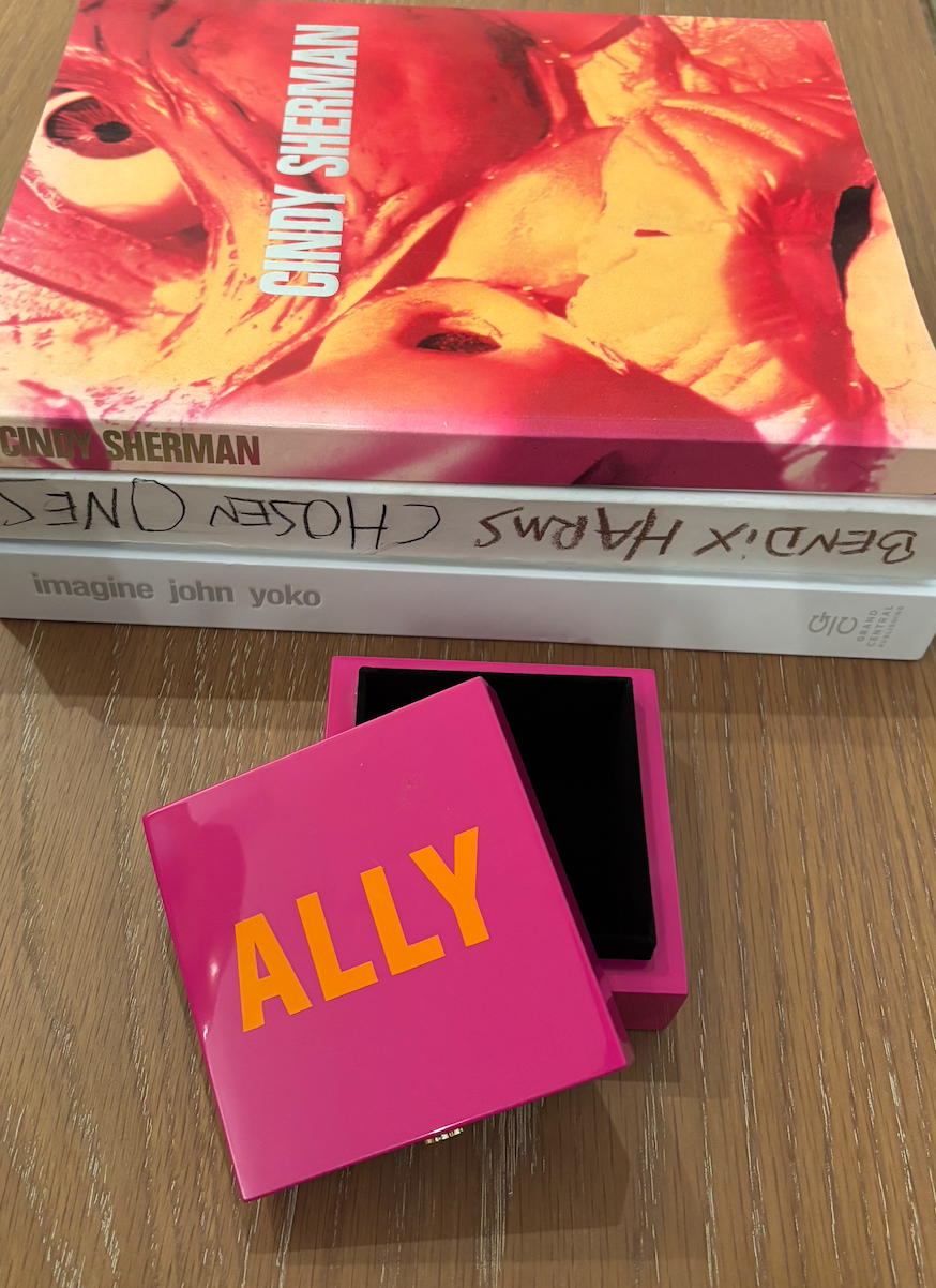 Personalized  4" x 4" bright fuschia keepsake box with monogram or name