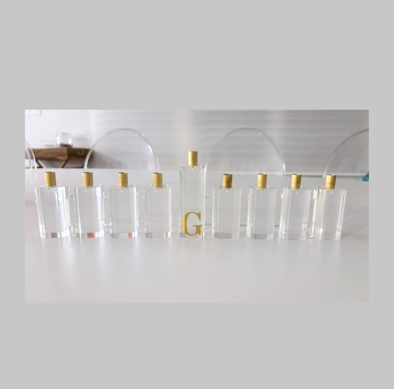 Personalized rounded acrylic menorah (candles are not included)